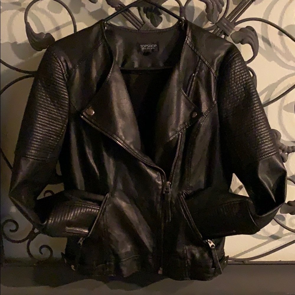 Women’s Topshop faux leather jacket